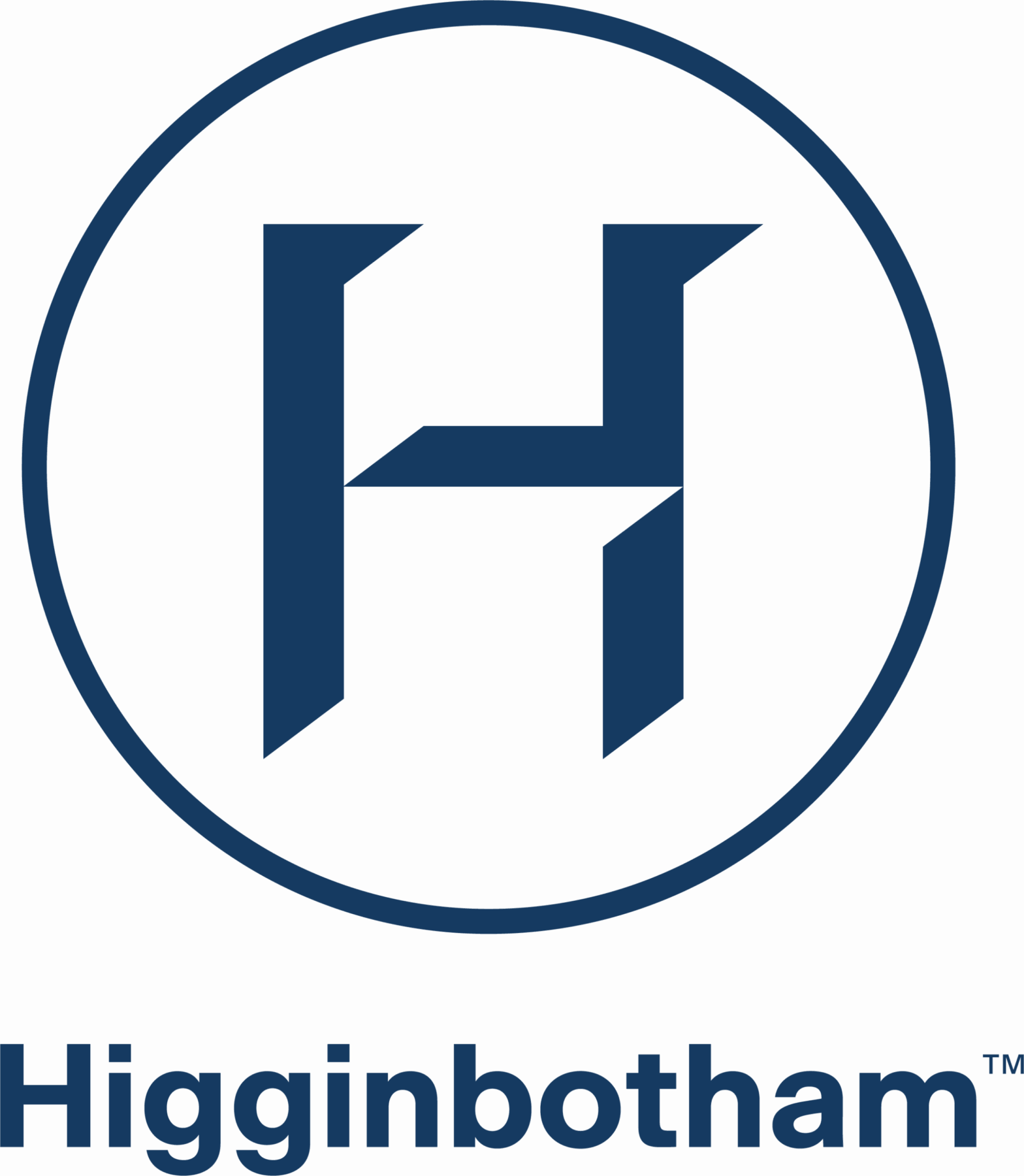 Higginbotham Logo - Stacked Navy Vector
